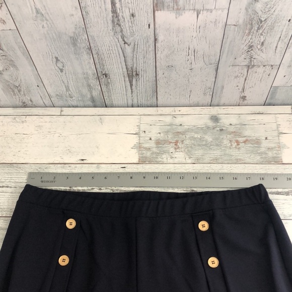 Saint + Sophia Chelsea Wide Leg Navy Jersey Pant 16 - Picture 7 of 10